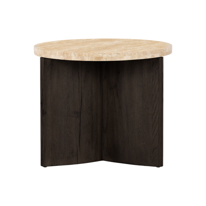 Tide End Table - Travertine
