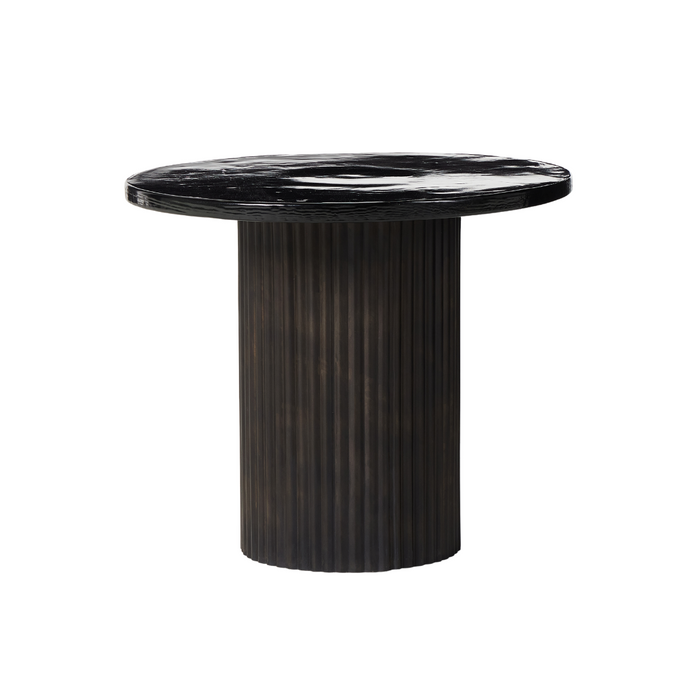 Roland End Table - Smoked Black Glass Top