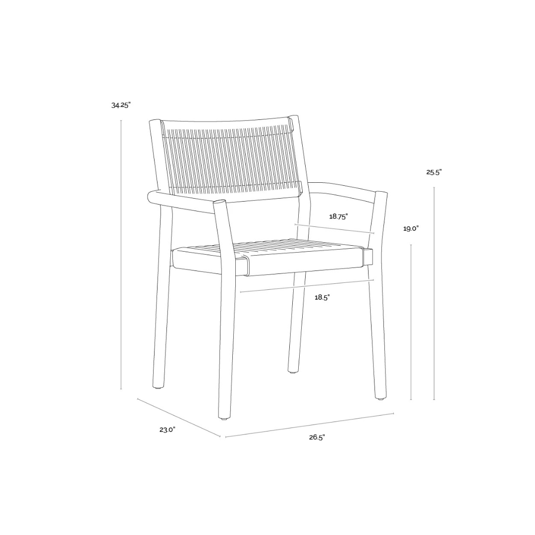 Kason Stackable Outdoor Dining Armchair
