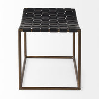 Clarissa Woven Leather Stool