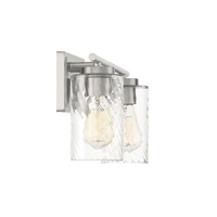 2-Light Clear Swirl Bathroom Vanity Light