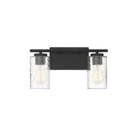 2-Light Clear Swirl Bathroom Vanity Light