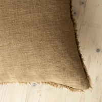 Lina Linen Pillow Hazelnut 24" x 24"