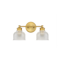 2-Light Halophane Shade Vanity Light