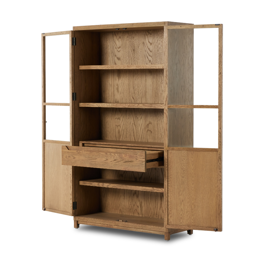 Miley Panel & Glass Door Cabinet