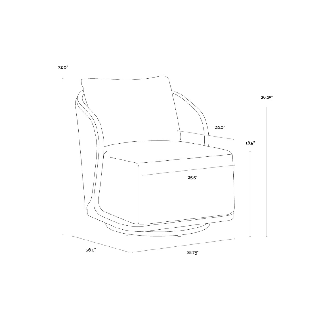Boaz Outdoor Swivel Lounge Chair
