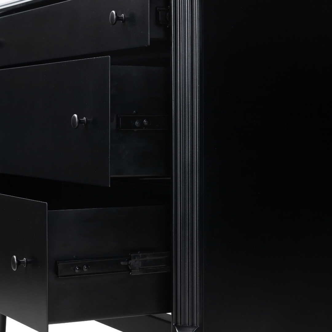 Leander 3-Drawer Metal Dresser