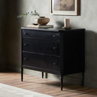 Leander 3-Drawer Metal Dresser