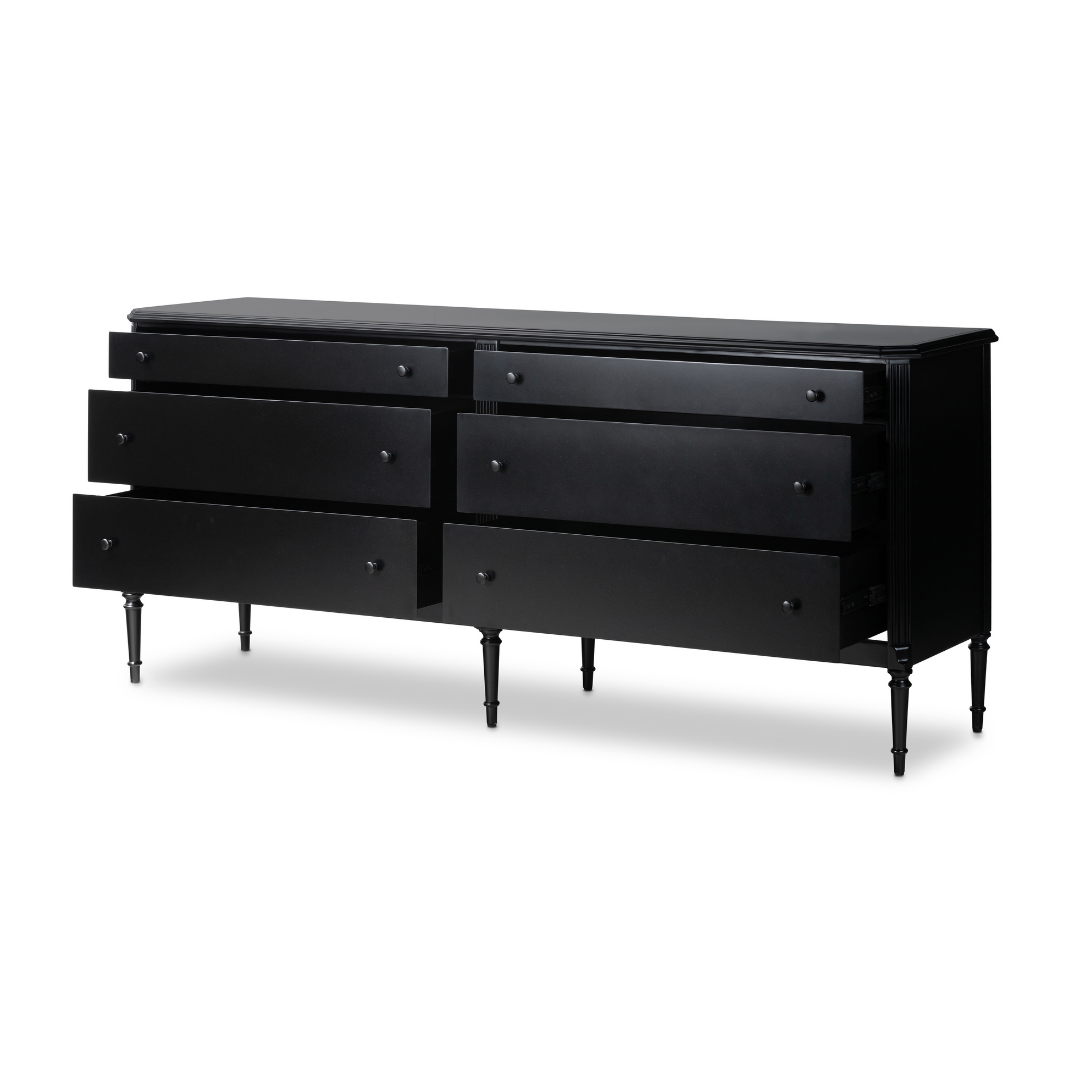 Leander 6-Drawer Metal Dresser