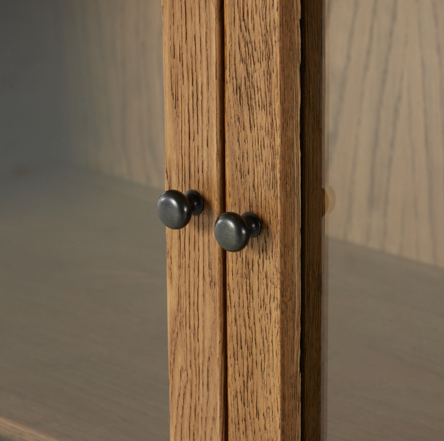 Miley Panel & Glass Door Cabinet