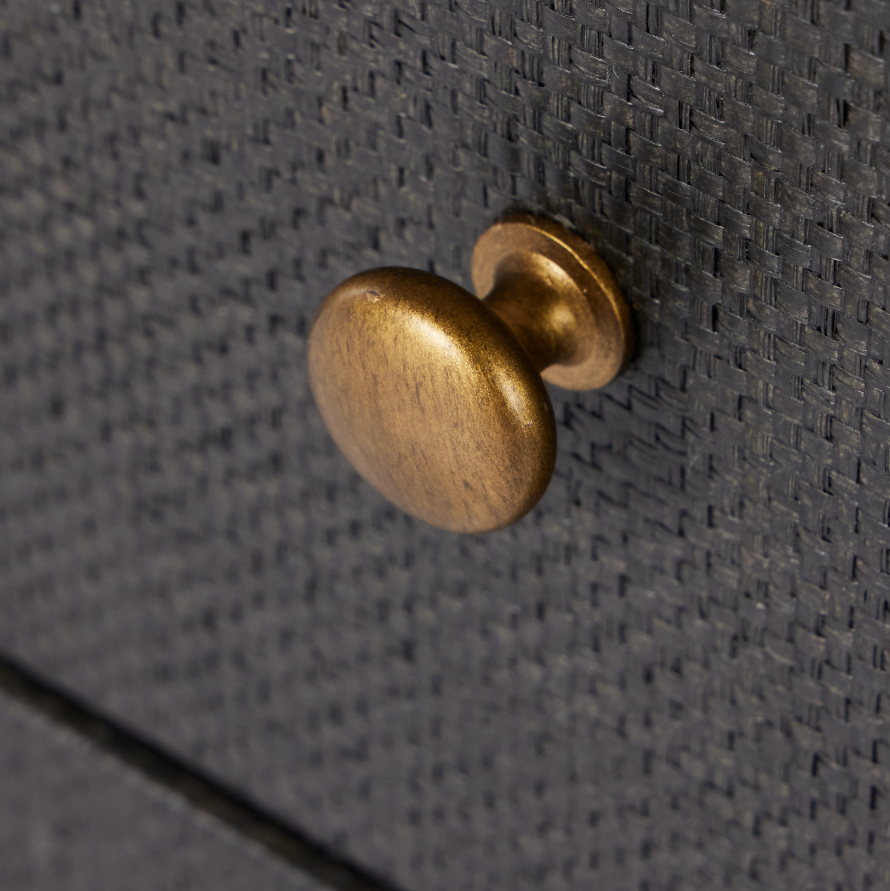 Farrah Nightstand - Black Rafia