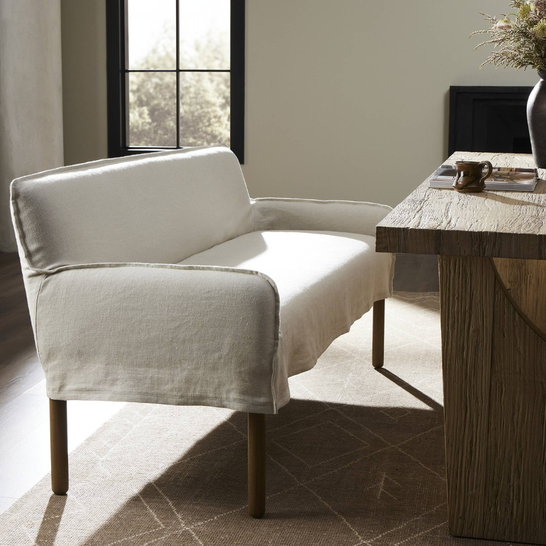 Archer Slipcover Dining Bench