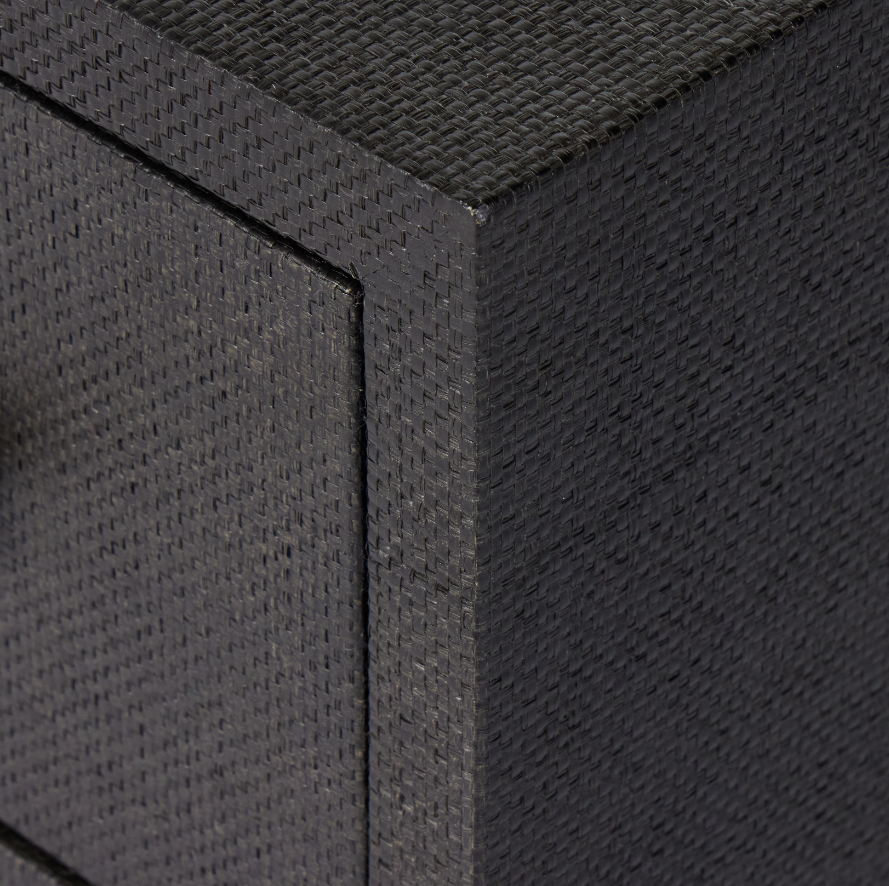 Farrah Nightstand - Black Rafia