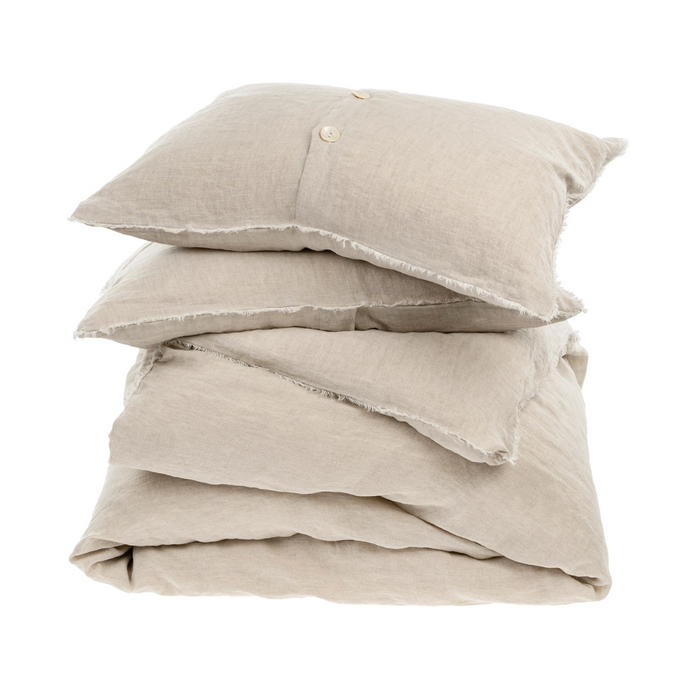 Lina Linen Duvet Set King - Chambray