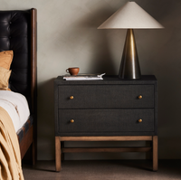 Farrah Nightstand - Black Rafia