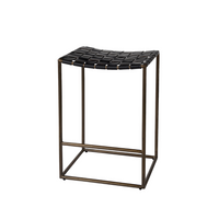 Clarissa Woven Leather Counter Stool