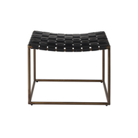 Clarissa Woven Leather Stool