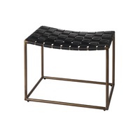 Clarissa Woven Leather Stool