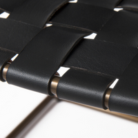 Clarissa Woven Leather Stool