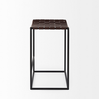 Clarissa Woven Leather Counter Stool