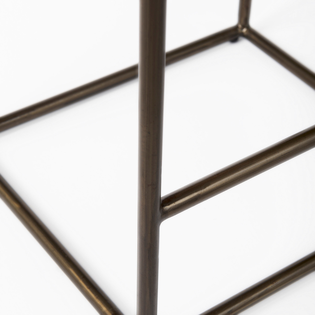 Clarissa Woven Leather Counter Stool