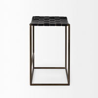 Clarissa Woven Leather Counter Stool