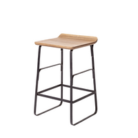 Conan Brown Wood Counter  Stool