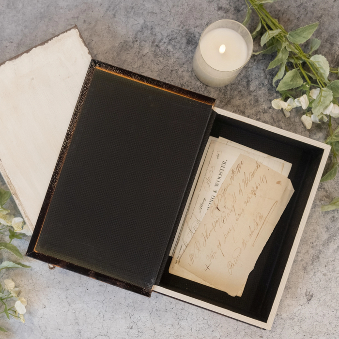 8" Brown Vintage Book Box