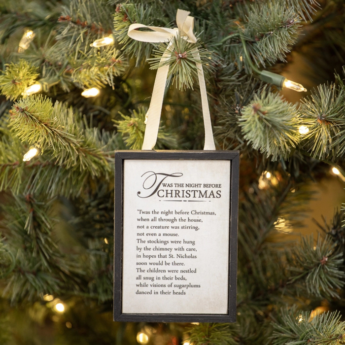 Twas the Night Before Christmas - Sign Ornament