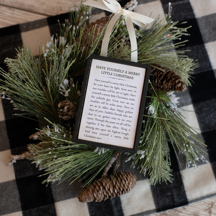 Merry Little Christmas - Sign Ornament