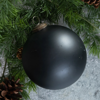 Matte Black 5" Kugel Ornament