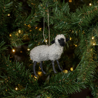 Black and White Sheep Ornament