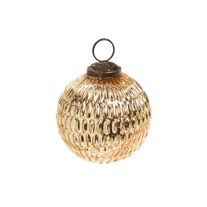 Gold Rice Glass Ornament