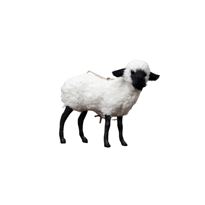 Black and White Sheep Ornament