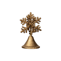 Gold Metal Standing Snowflake