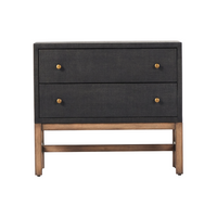Farrah Nightstand - Black Rafia