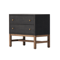 Farrah Nightstand - Black Rafia