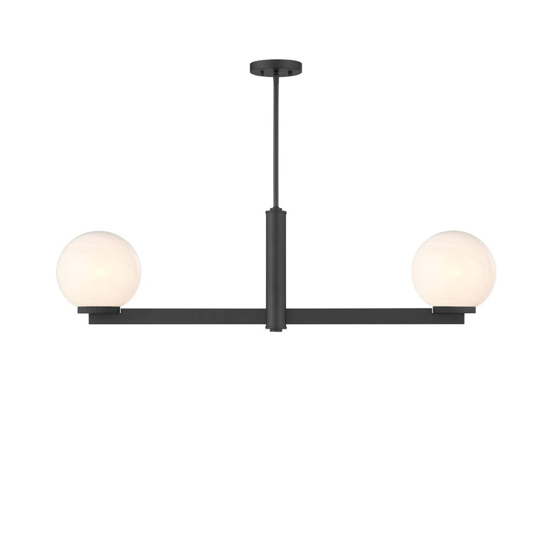 Art Deco 2-Light Linear Chandelier