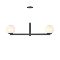 Art Deco 2-Light Linear Chandelier