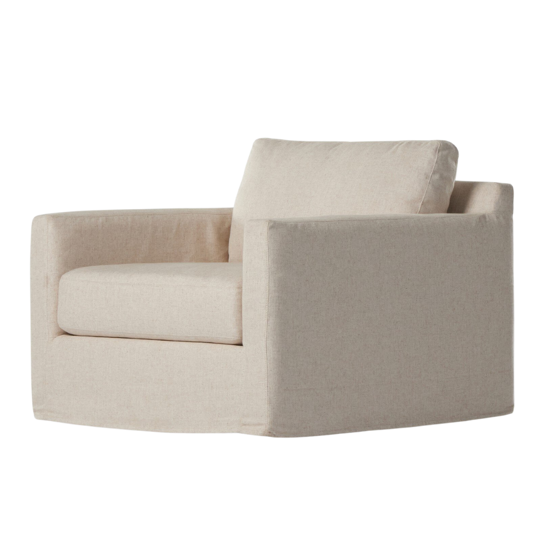 Harrison Slipcover Swivel Chair