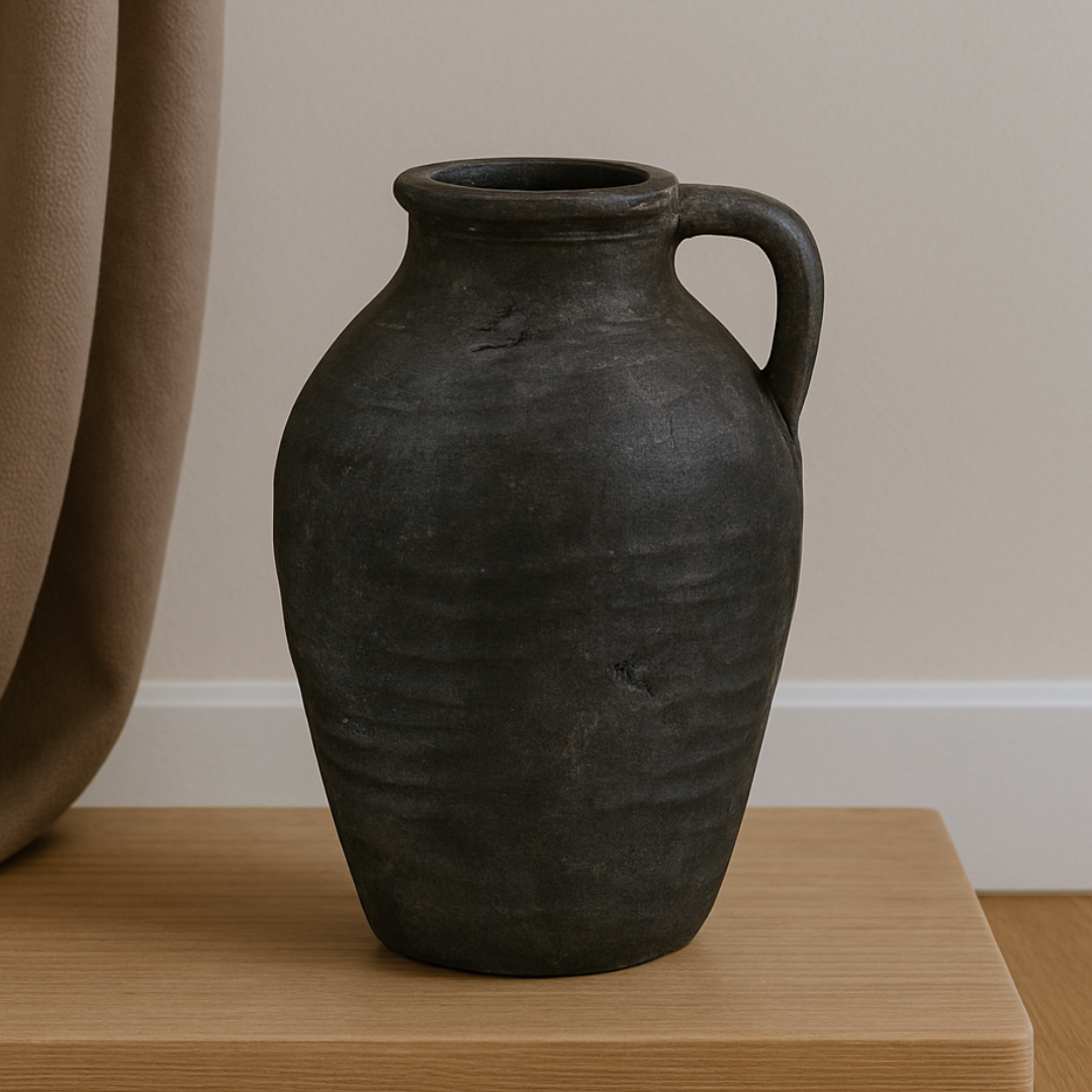 Black Wash Terracotta Vase