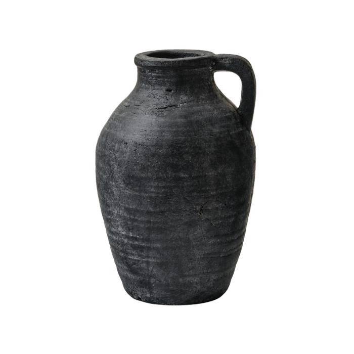 Black Wash Terracotta Vase