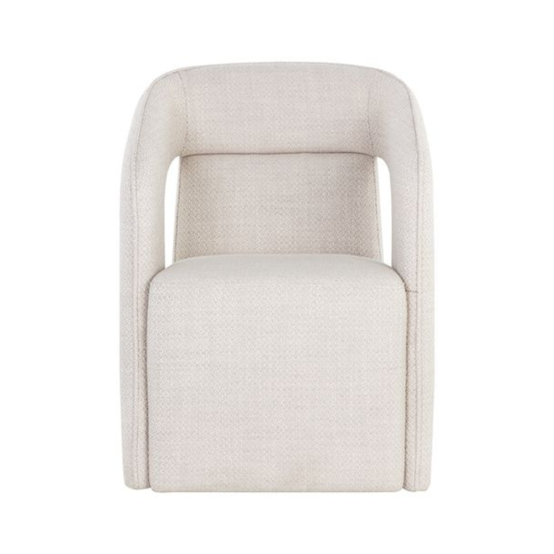 Kimball Wheeled Dining Armchair