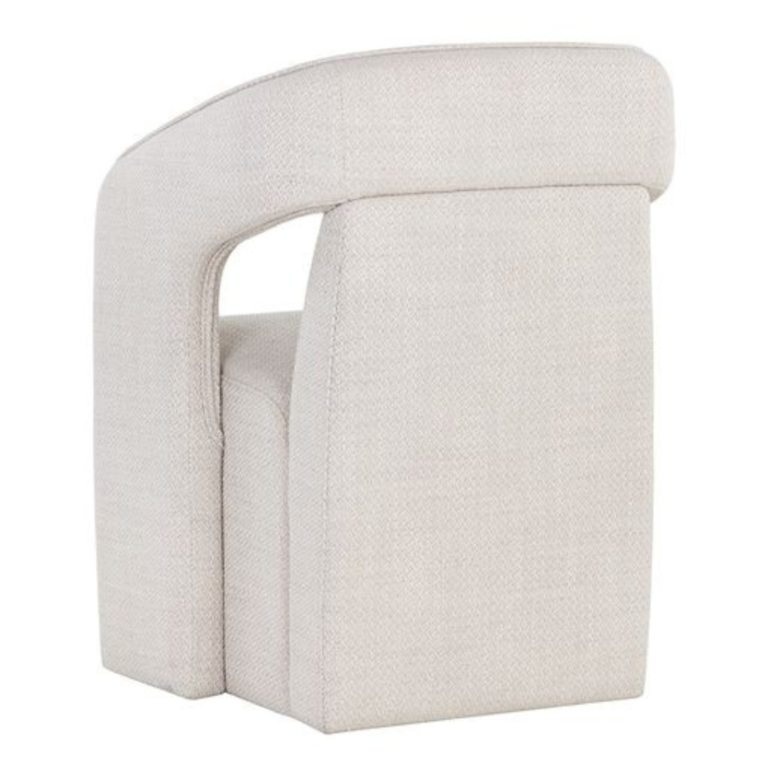 Kimball Wheeled Dining Armchair