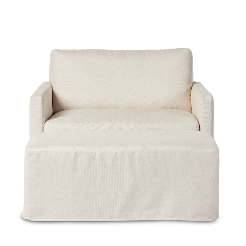 Slipcover for club clearance chair and ottoman
