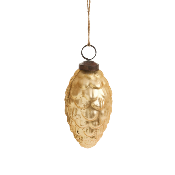 Antique Bronze Glass Acorn Ornament