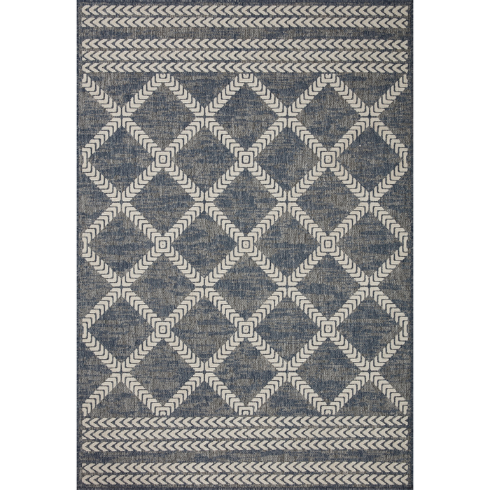 Rainier RAI-05 Denim / Ivory (Indoor/Outdoor Rug)