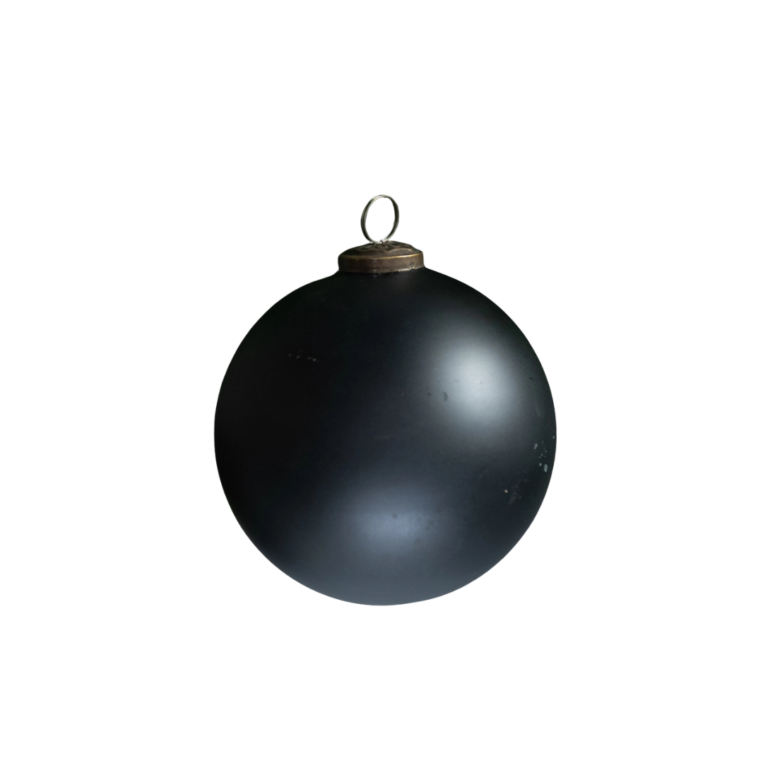 Matte Black 5" Kugel Ornament