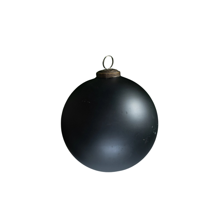 Matte Black 5" Kugel Ornament