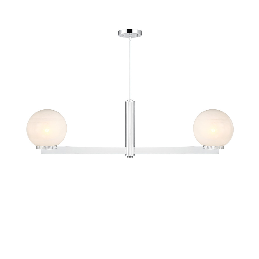 Art Deco 2-Light Linear Chandelier